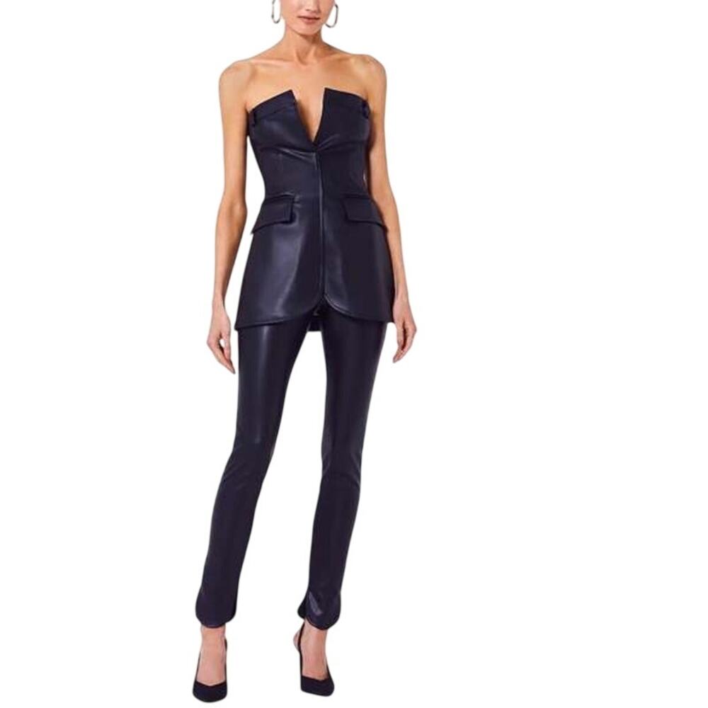 ALEXIS Neoma Strapless Top Vincenzo Skinny Pants Set Black Women's Size XS